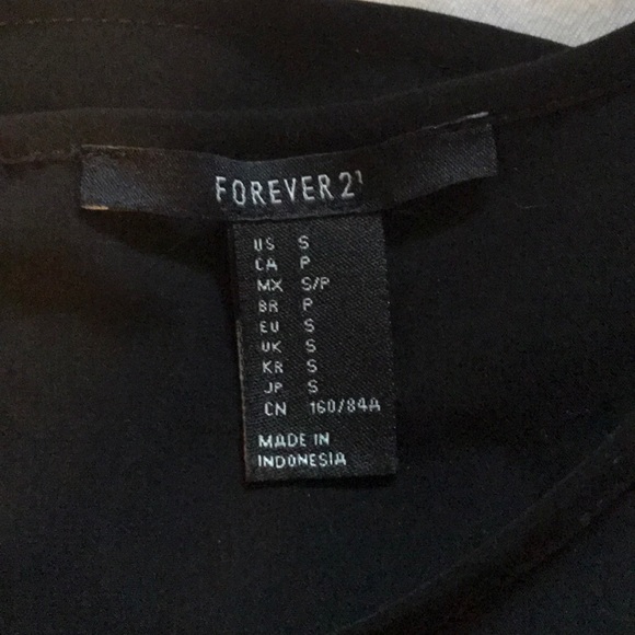 black forever 21 blouse tee - Picture 2 of 4